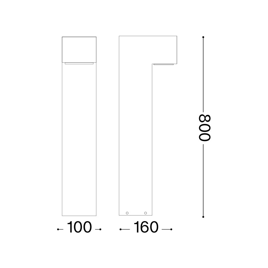 Ideal Lux - Välisvalgusti SIRIO 1xGX53/9W/230V 80 cm IP65 pruun