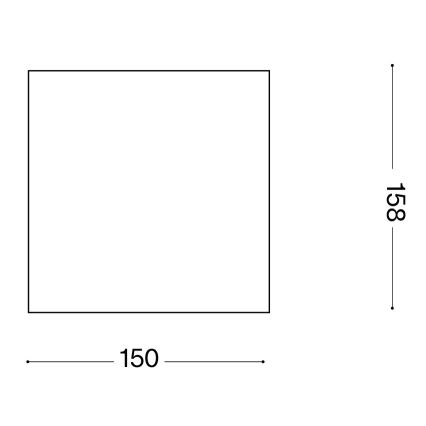 Ideal Lux - välisvalgusti TECHO 1xGU10/20W/230V 15x15 cm IP54 must
