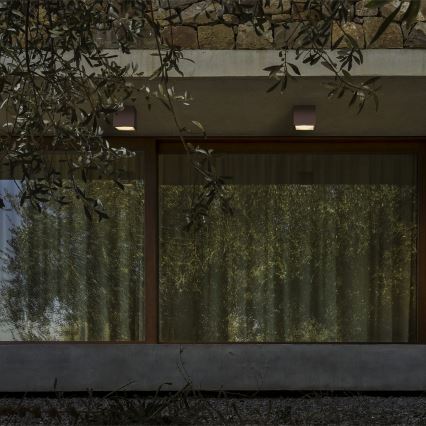 Ideal Lux - Välisvalgusti TECHO 1xGU10/20W/230V 15x15 cm IP54 pruun