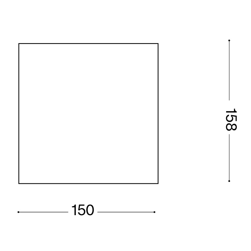 Ideal Lux - Välisvalgusti TECHO 1xGU10/20W/230V 15x15 cm IP54 pruun
