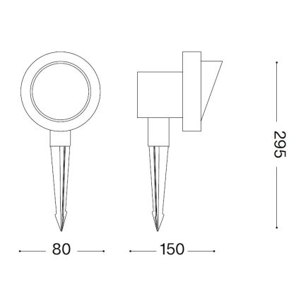 Ideal Lux - Välisvalgusti TERRA 1xGU10/28W/230V IP65 pruun