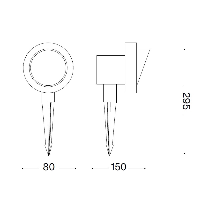Ideal Lux - Välisvalgusti TERRA 1xGU10/28W/230V IP65 pruun