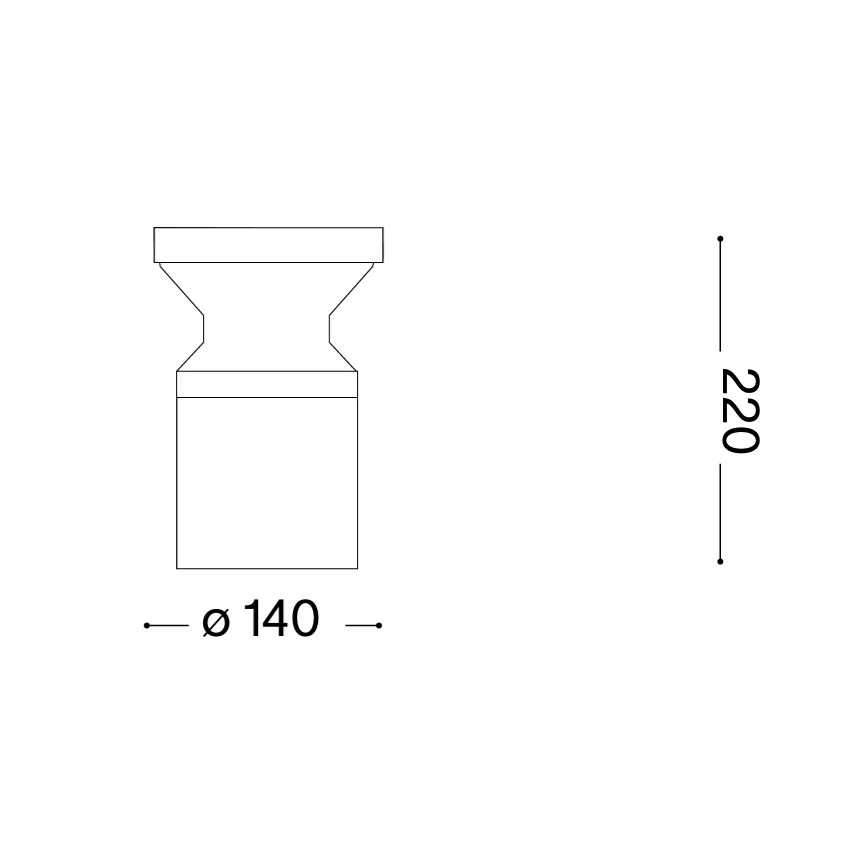 Ideal Lux - Välisvalgusti TORRE 1xE27/15W/230V 22 cm IP65 must