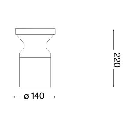 Ideal Lux - Välisvalgusti TORRE 1xE27/15W/230V 22 cm IP65 pruun