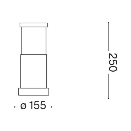 Ideal Lux - välisvalgusti TRONCO 1xE27/42W/230V 25 cm IP65 pruun