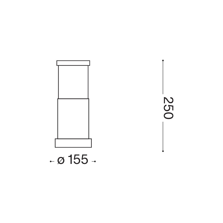 Ideal Lux - välisvalgusti TRONCO 1xE27/42W/230V 25 cm IP65 pruun