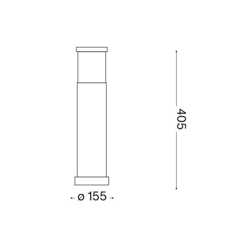 Ideal Lux - välisvalgusti TRONCO 1xE27/42W/230V 40 cm IP65 must