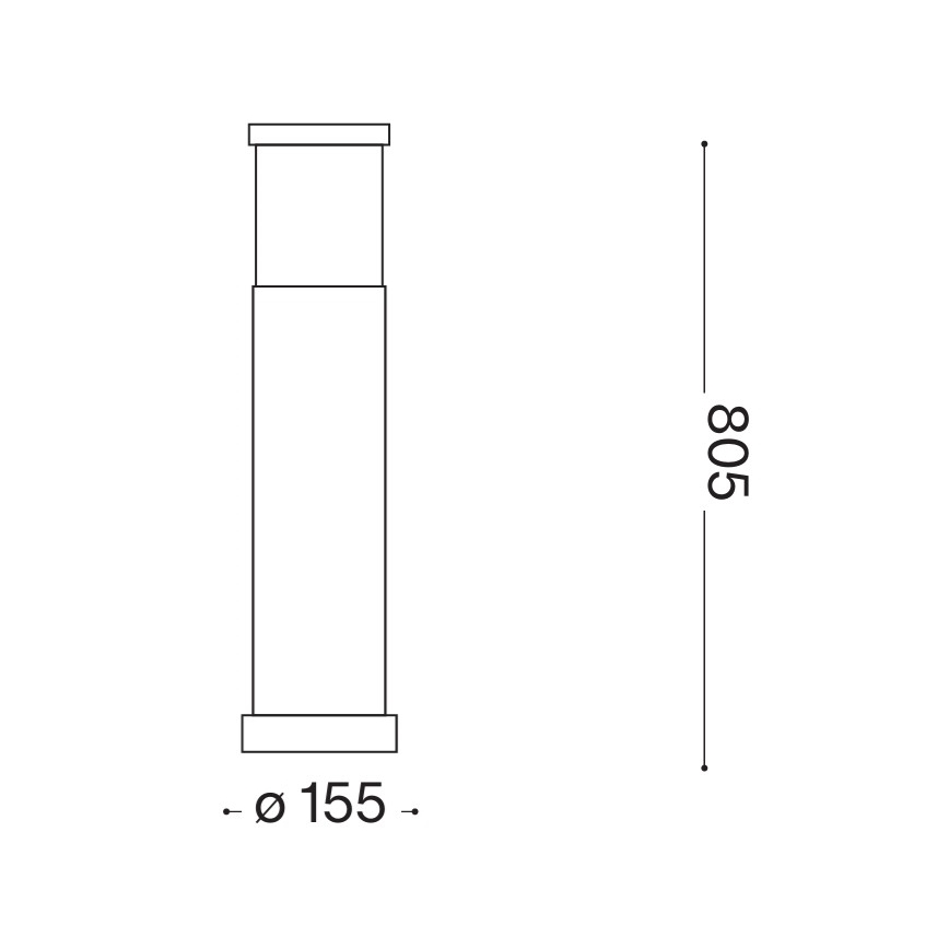 Ideal Lux - Välisvalgusti TRONCO 1xE27/42W/230V 80 cm IP65 pruun