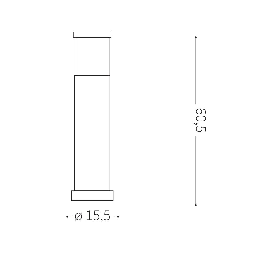 Ideal Lux - Välivalgusti 1xE27/42W/230V 60 cm IP44 antratsiit