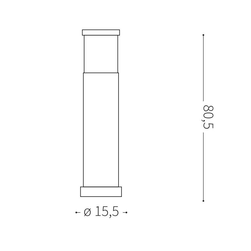 Ideal Lux - Välivalgusti 1xE27/42W/230V 80 cm IP44 antratsiit