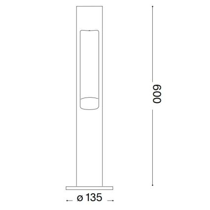 Ideal Lux - Välivalgusti ACQUA 1xG9/15W/230V 60 cm IP44 pruun