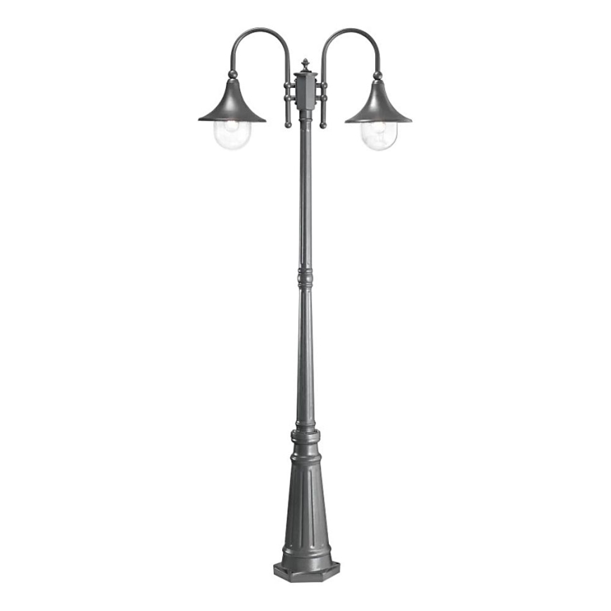 Ideal Lux - Välivalgusti CIMA 2xE27/52W/230V 216 cm IP43 antratsiit