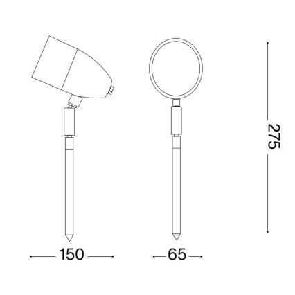 Ideal Lux - Välivalgusti INSIDE 1xG9/15W/230V 27,5 cm IP54 pruun
