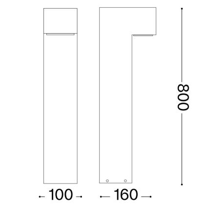 Ideal Lux - Välivalgusti SIRIO 2xG9/15W/230V IP44 valge