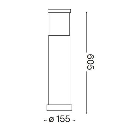 Ideal Lux - Välivalgusti TRONCO 1xE27/42W/230V 60,5 cm IP65 pruun