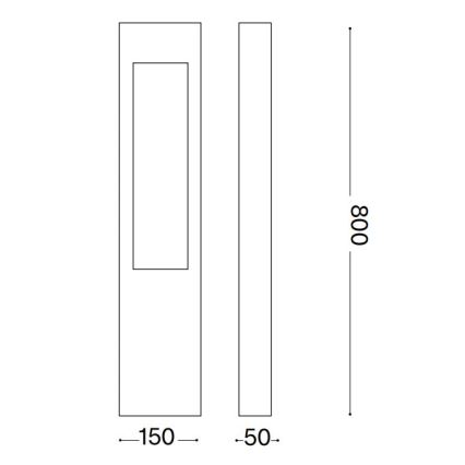 Ideal Lux - Välivalgusti VEGA 1xG9/15W/230V 80 cm IP44 pruun