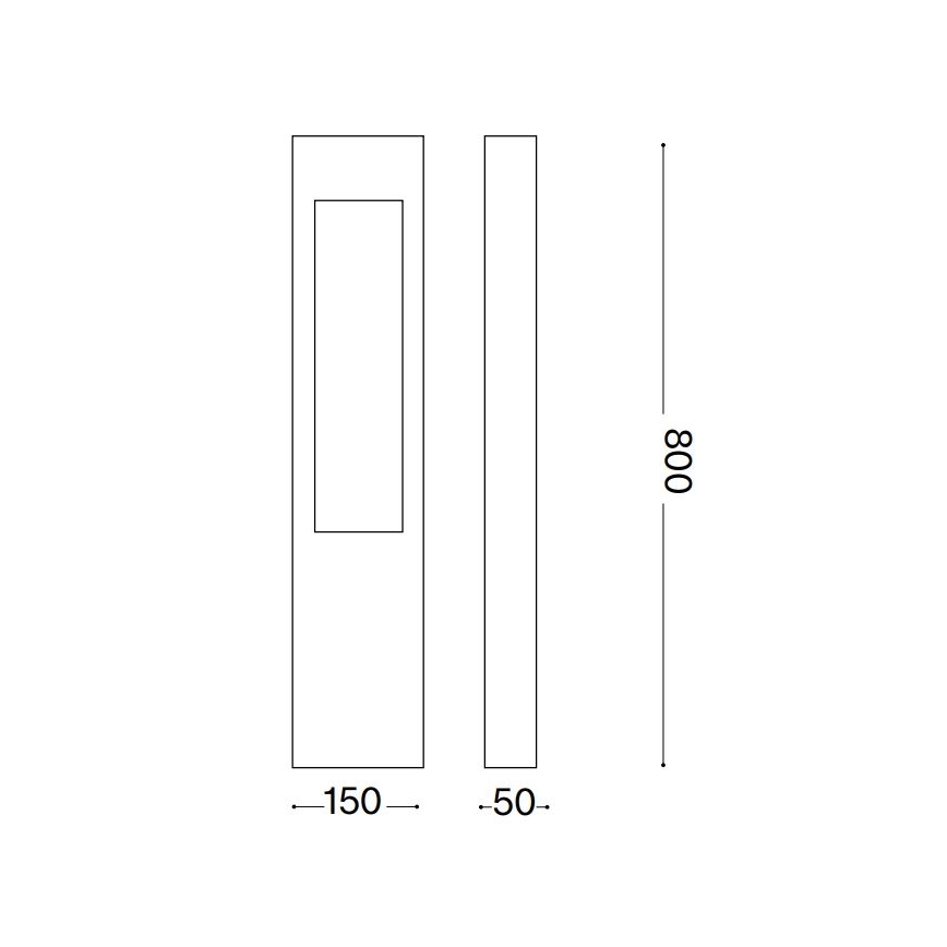 Ideal Lux - Välivalgusti VEGA 1xG9/15W/230V 80 cm IP44 pruun