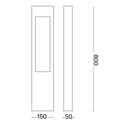 Ideal Lux - Välivalgusti VEGA 1xG9/15W/230V 80 cm IP44 pruun