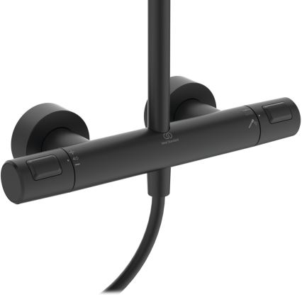 Ideal Standard A7545XG - Dušikomplekt termostaatsegistiga CERATHERM T25, mati must