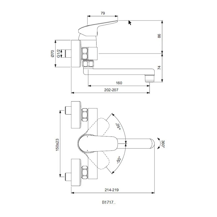 Ideal Standard B1717AA - CERAFLEX köögisegisti, läikiv kroom