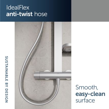 Ideal Standard BD583SI - dušikomplekt termostaatsegistiga CERATHERM ALU+, hõbedane