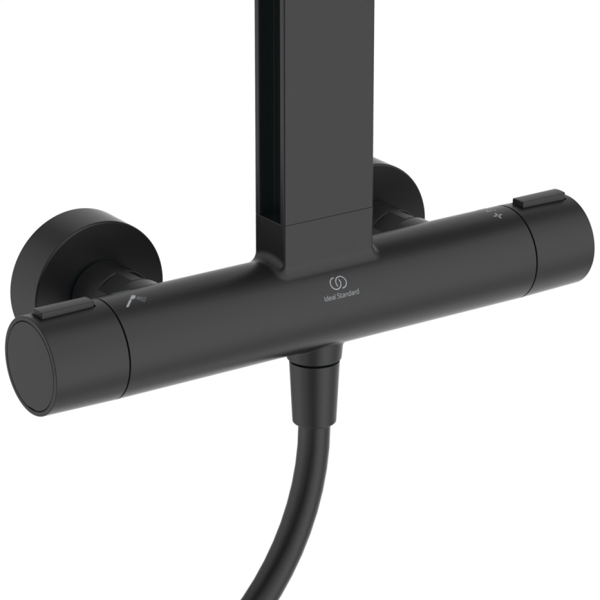 Ideal Standard BD583XG -  Dušikomplekt segistiga CERATHERM ALU+ mattmusta