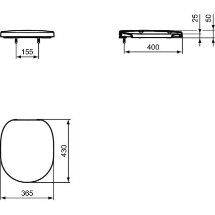 Ideal Standard E712701 - Tualetipoti kaas SoftClose CONNECT valge