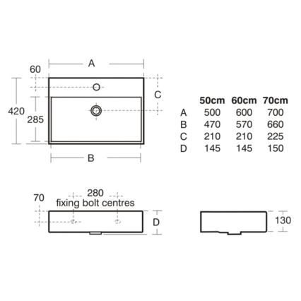 Ideal Standard K077701 - Seinale paigaldatav valamu STRADA 50x42 cm keraamika/valge