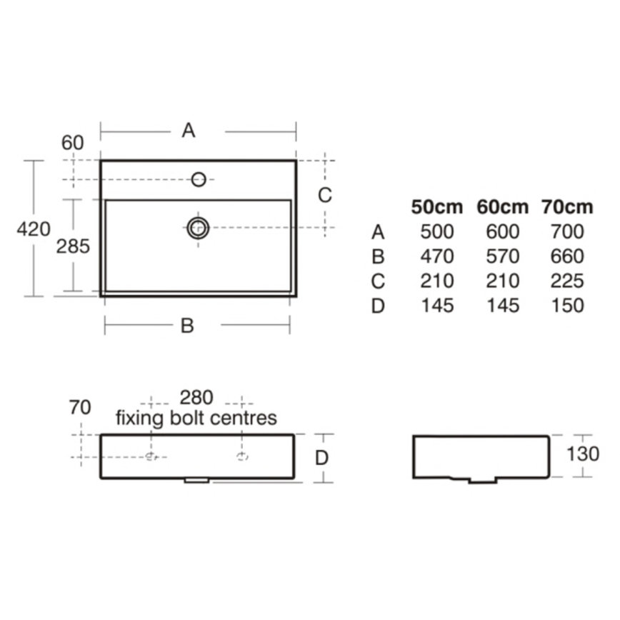 Ideal Standard K077701 - Seinale paigaldatav valamu STRADA 50x42 cm keraamika/valge