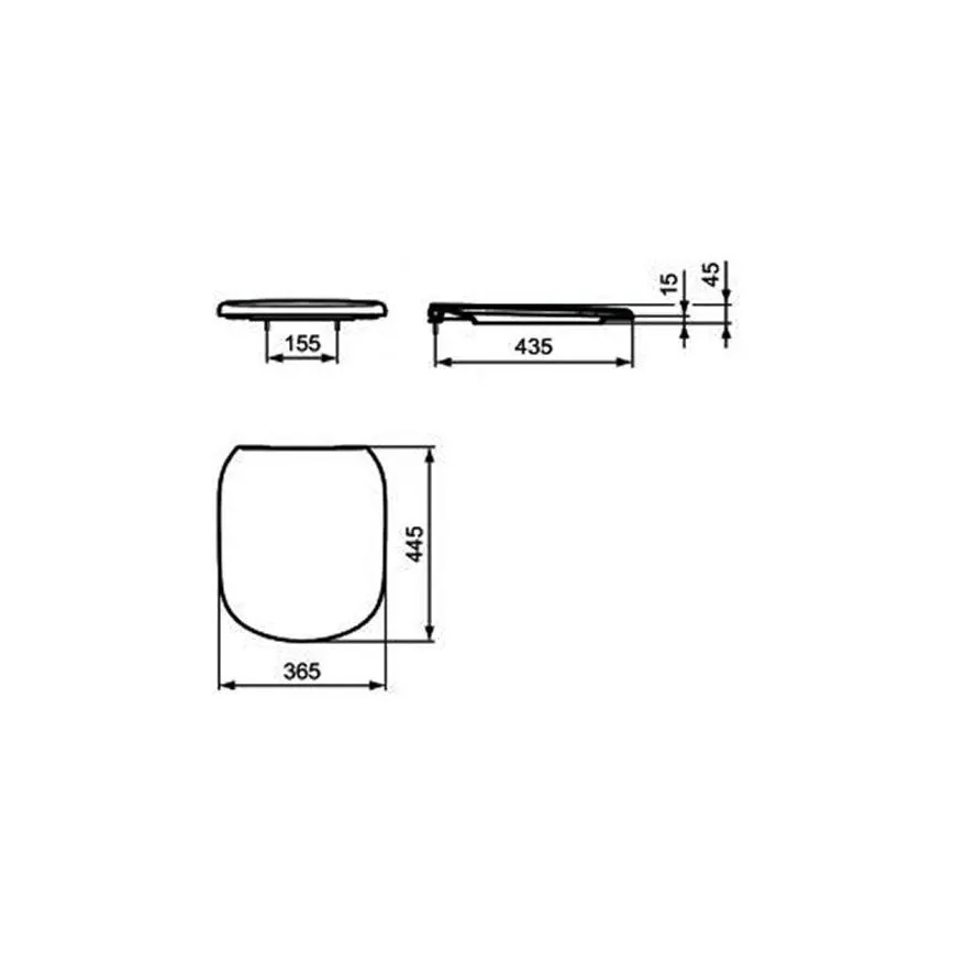 Ideal Standard T352901 - SoftClose TESI WC-poti kaas, valge