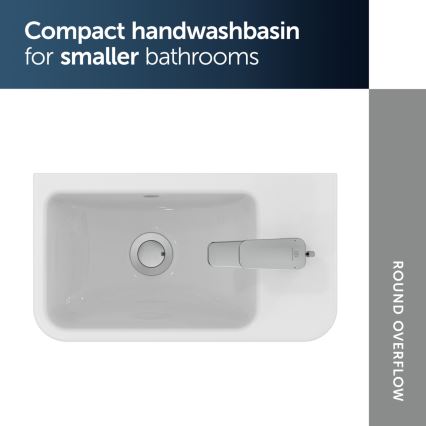 Ideal Standard T458601 -  Seinapealne valamu I.LIFE S 45x25 cm keraamika/valge