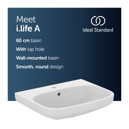 Ideal Standard T470501 - Seinavalamu I.LIFE A 60x48 cm keraamika/valge