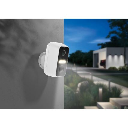 Nutikas välikaamera liikumisanduriga 2K 9600 mAh IP65 Wi-Fi Tuya valge