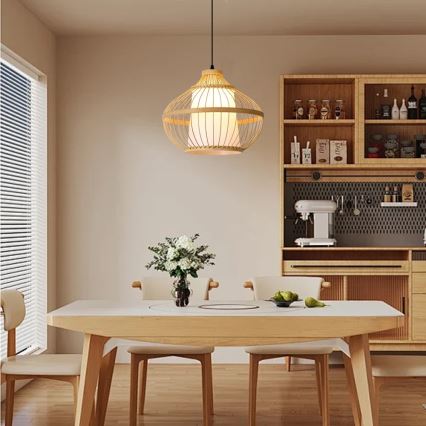 Lühter PINCHOS 1xE27/40W/230V d. 40 cm bambus