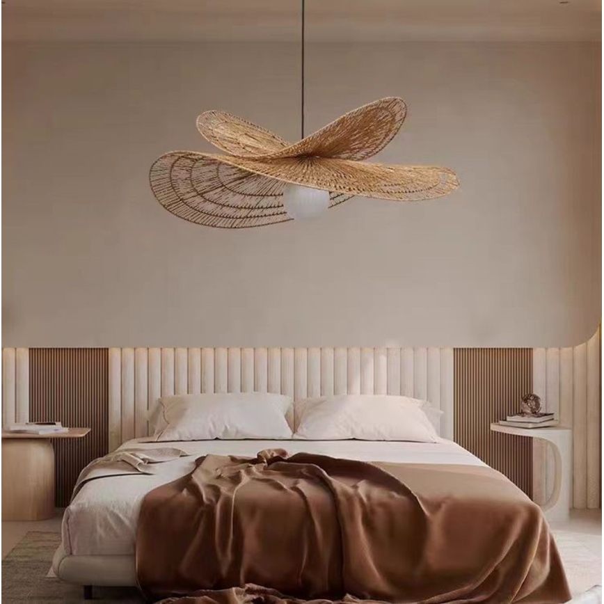 Lühter MARIPOSA 1xE27/40W/230V d. 80 cm džuut