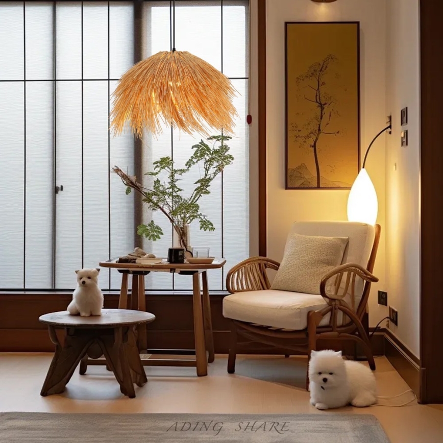 Lühter NATURALEZA 1xE27/40W/230V d. 55 cm rotang