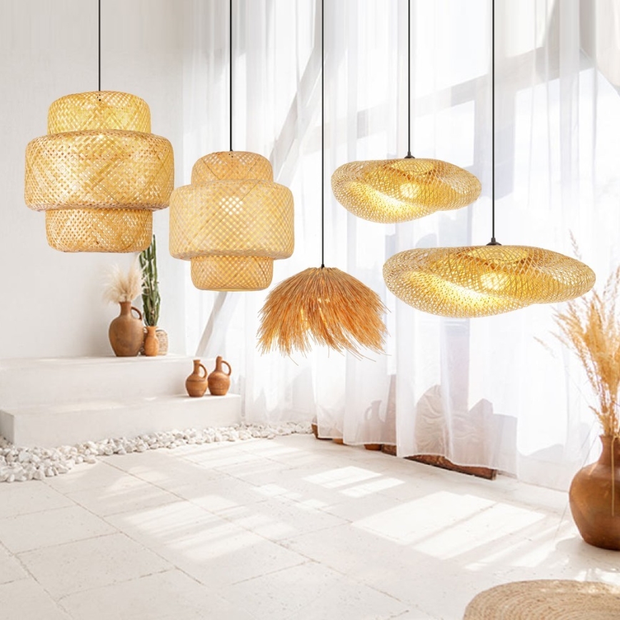 Lühter NATURALEZA 1xE27/40W/230V d. 55 cm rotang