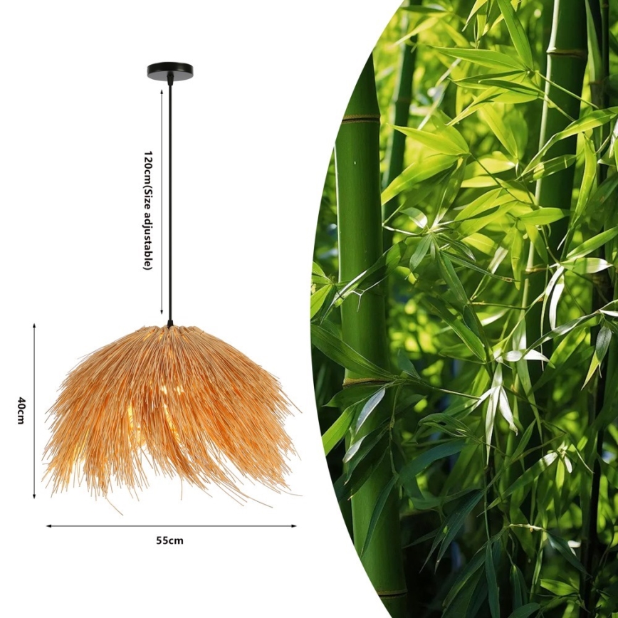 Lühter NATURALEZA 1xE27/40W/230V d. 55 cm rotang