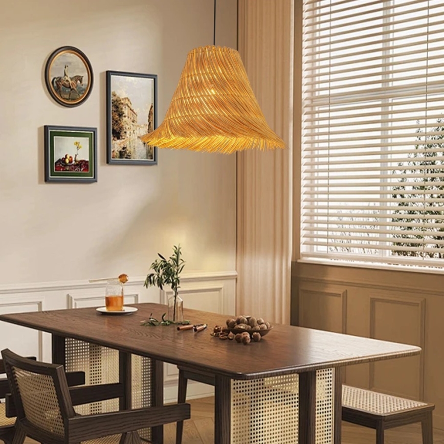 Lühter NATURALEZA 1xE27/40W/230V d. 45 cm rotang