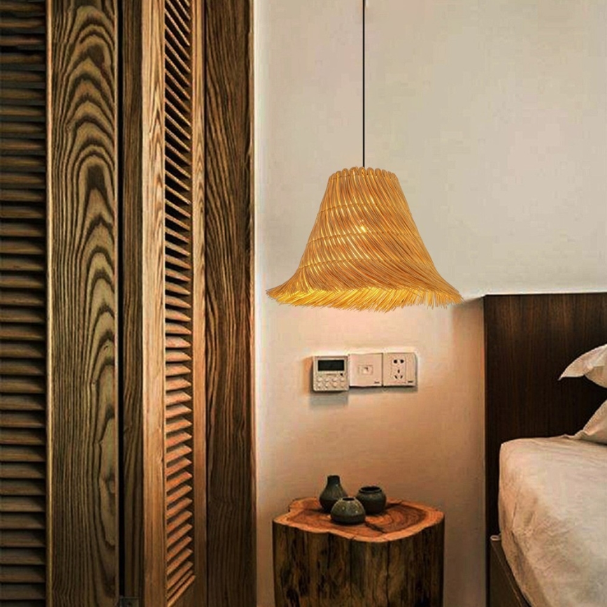 Lühter NATURALEZA 1xE27/40W/230V d. 45 cm rotang