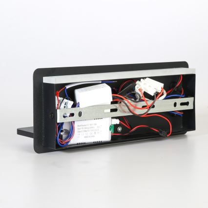 Immax 08287L - LED Kohtvalgusti seinale koos riiuli, USB pesa ja juhtmevaba laadimisega Be PREPARE LED/3W/230V + LED/3W must