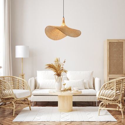 Immax 08290L - Lühter SOMBRERO 1xE27/40W/230V d. 80 cm rotang