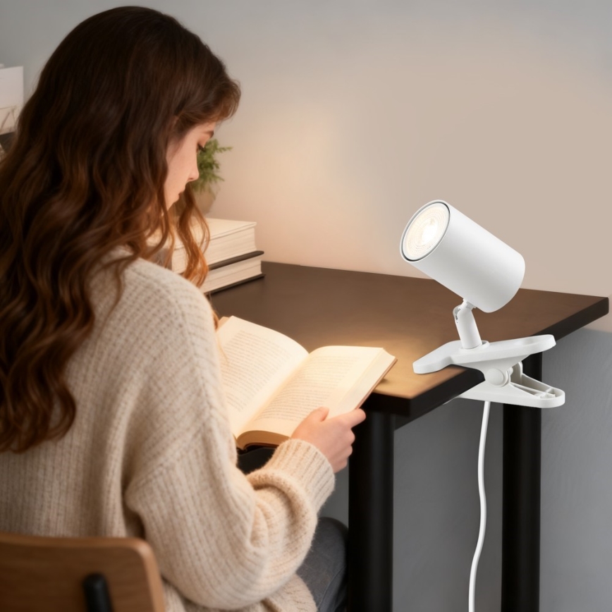 Klambriga lamp PUNTO 1xGU10/9W/230V valge