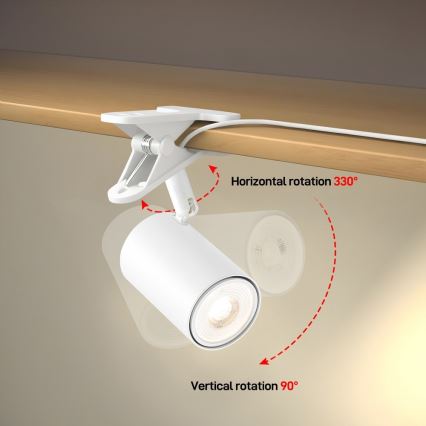 Klambriga lamp PUNTO 1xGU10/9W/230V valge