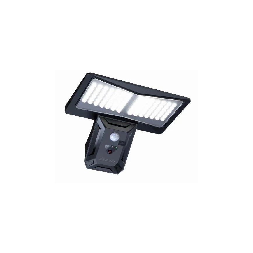 LED Päikesepaneeliga seinavalgusti koos anduriga LED/2,6W/5,5V IP65 must