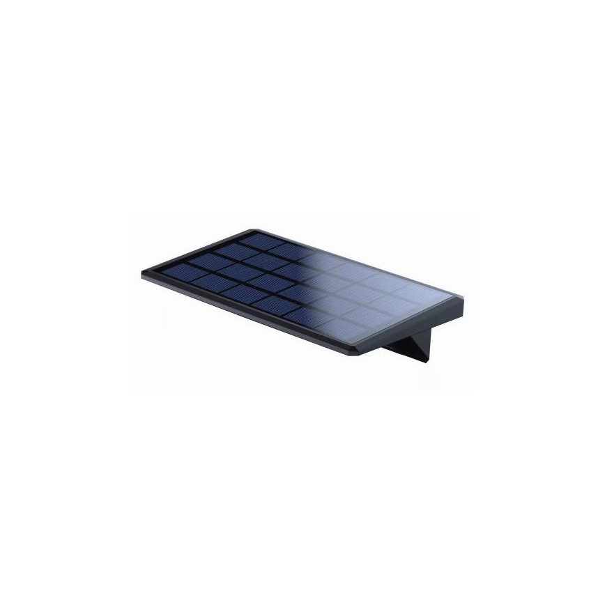 LED Päikesepaneeliga seinavalgusti koos anduriga LED/2,6W/5,5V IP65 must