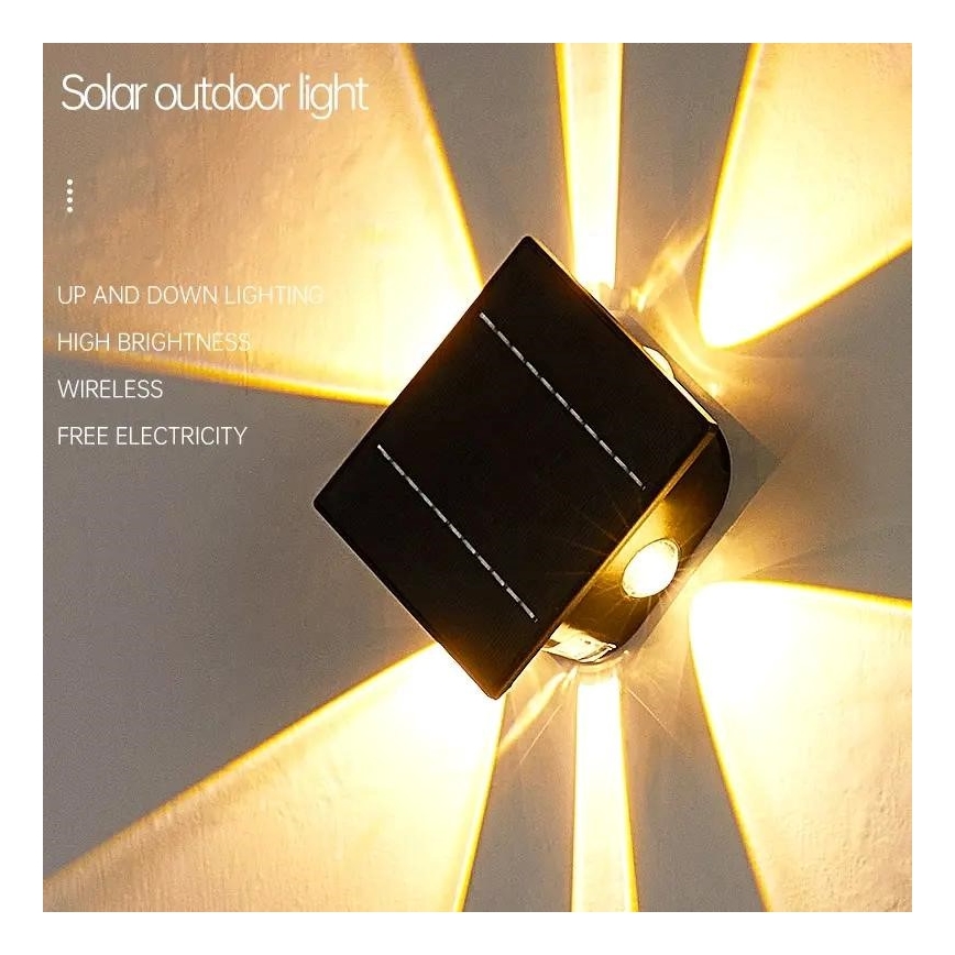 LED Päikesepaneeliga seinavalgusti koos anduriga LED/2W/5V IP54