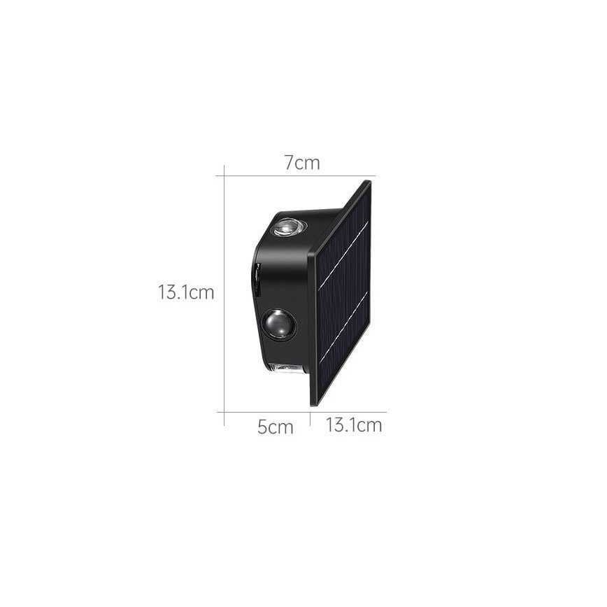 LED Päikesepaneeliga seinavalgusti koos anduriga LED/2W/5V IP54