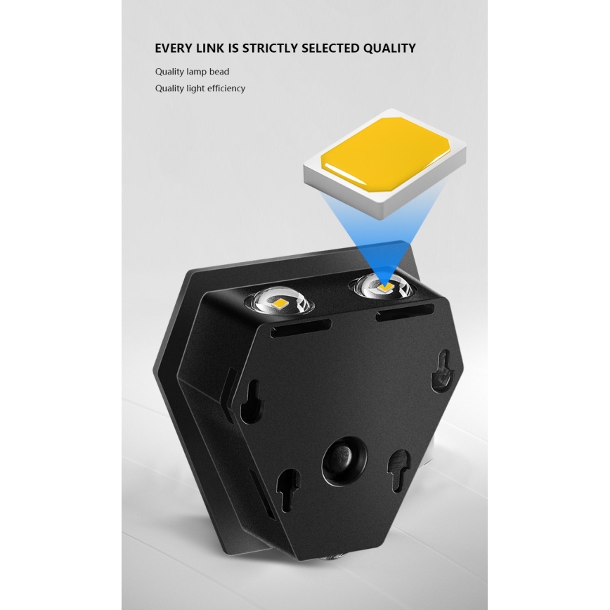 LED päikeseenergia seinavalgusti anduriga LED/2W/5V IP54 1300 mAh