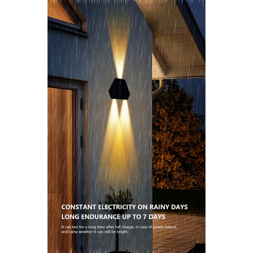 LED Päikesepaneeliga seinavalgusti koos anduriga LED/2W/5V IP54